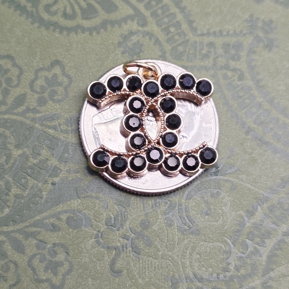 Authentic CHANEL Black and Gold Pendant - Picture 3 of 3